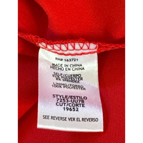 CITY STUDIO MOCK NECK SLEEVELESS SHIFT DRESS IN BRIGHT RED NWT WOMEN'S SIZE 5/6 - Picture 11 of 12